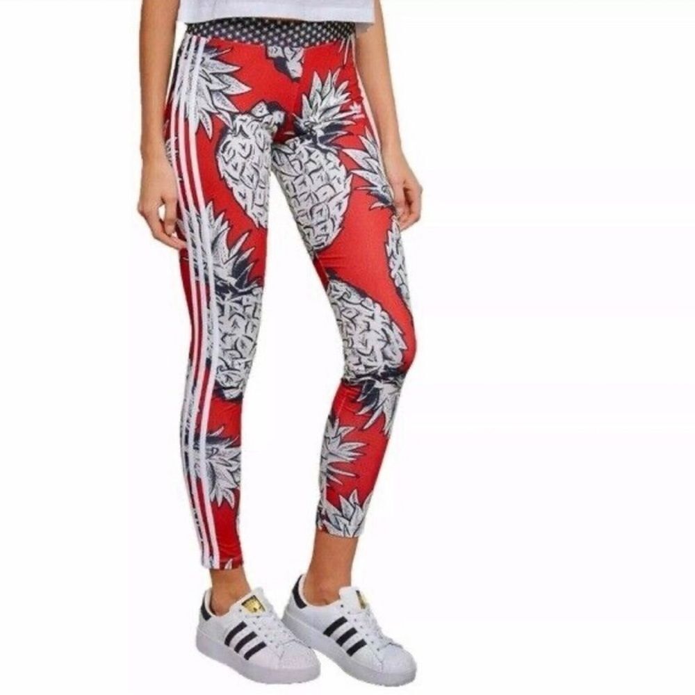 Adidas Originals X FARM Pineapple Print Leggings | Size 2XS